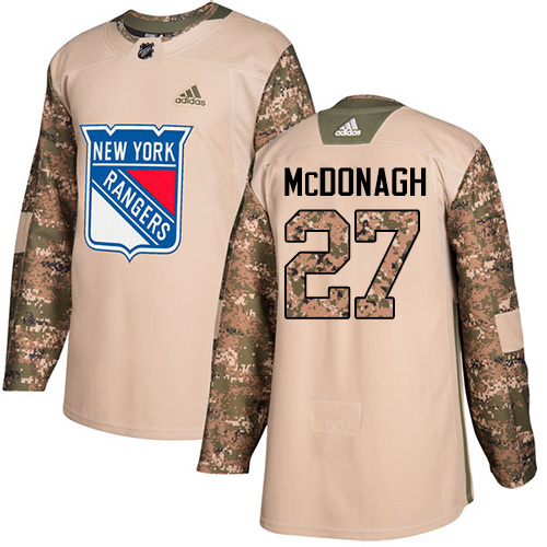 Adidas Rangers #27 Ryan McDonagh Camo Authentic Veterans Day Stitched Youth NHL Jersey